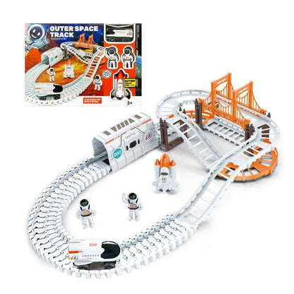 Astronaut Spaceship Track Set - Outer Space Toy Set for Kids