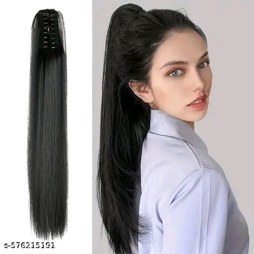 Hair extension with clutcher with black colour