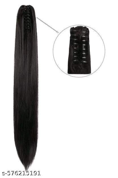 Hair extension with clutcher with black colour