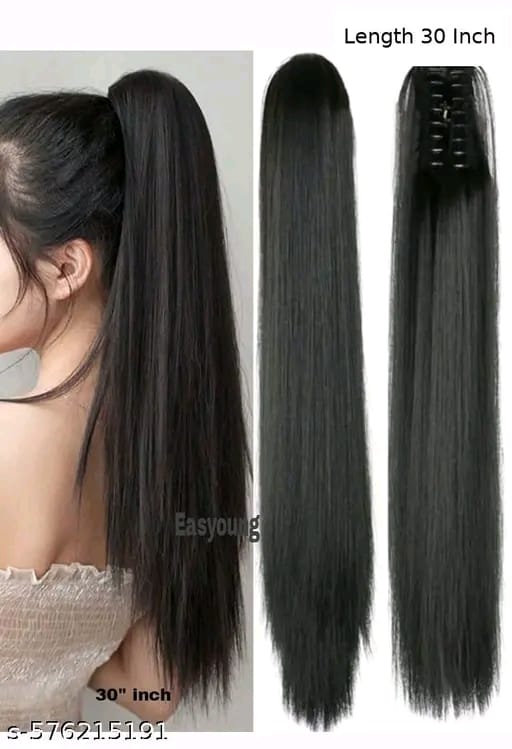 Hair extension with clutcher with black colour