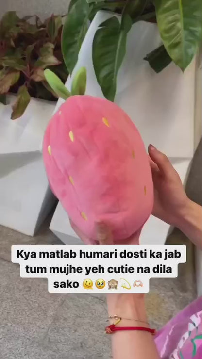 Cute Strawberry Bunny Plush Toy – Soft Stuffed Doll with Transforming Fruit Design